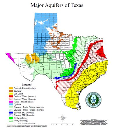 Major Aquifers of Texas - San Jacinto River Authority